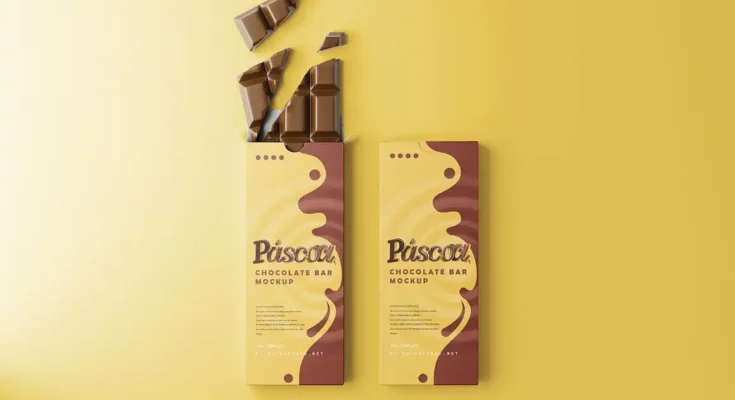 Chocolate Bar Mockup PSD