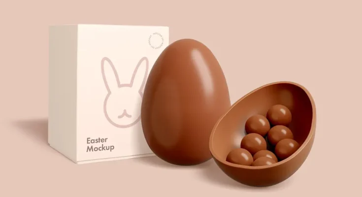 Easter Chocolate Package Mockup