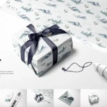 Gift Wrapping Paper Mockup Set