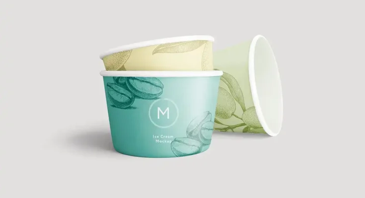 Ice Cream Paper Cup Mockup