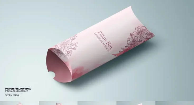 Paper Pillow Box Mockup