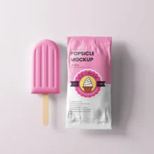 Popsicle Ice Cream Packaging Mockup