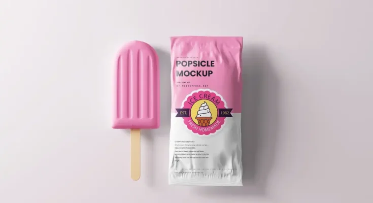 Popsicle Ice Cream Packaging Mockup