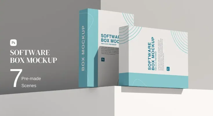 Software Box Mockup Set