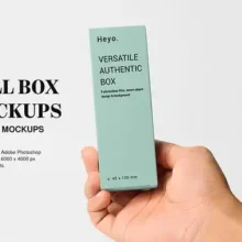 Tall Box Mockup Set