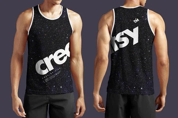 2 Gym Tank Top Mockup PSD