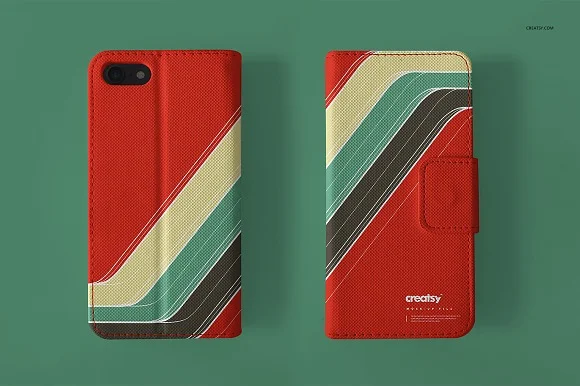 2 Leather Phone Case Mockup PSD