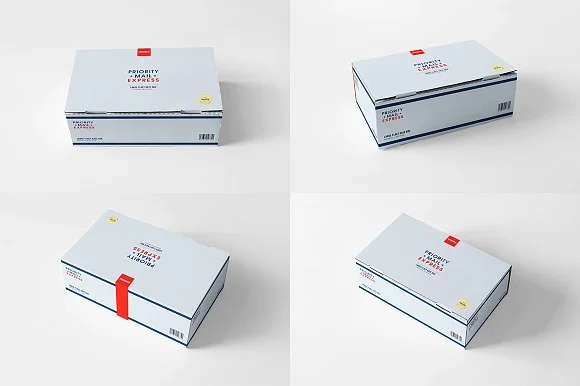 2 Mailing Box Mockup PSD