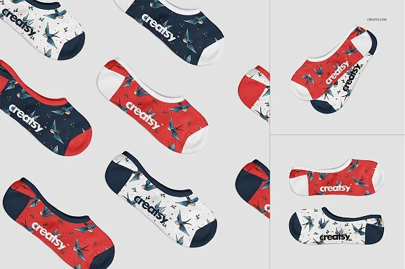 2 Socks Mockup PSD