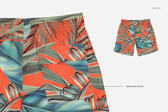 2 Swim Trunks Mockup PSD