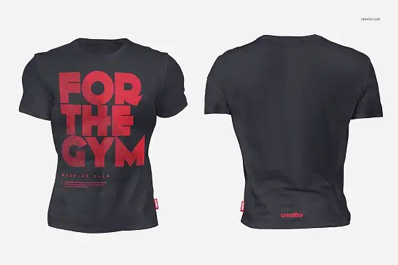 2 T-shirt on Muscular Man Mockup Set