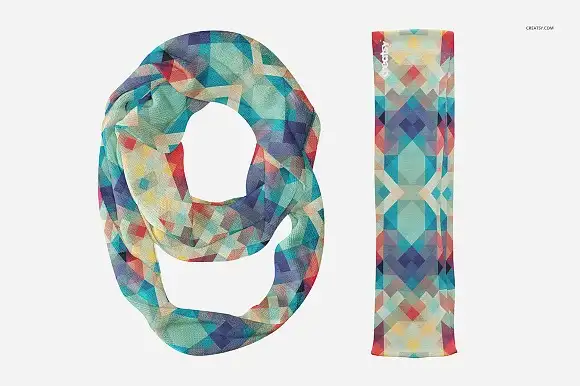 2 infinity scarf mockup PSD