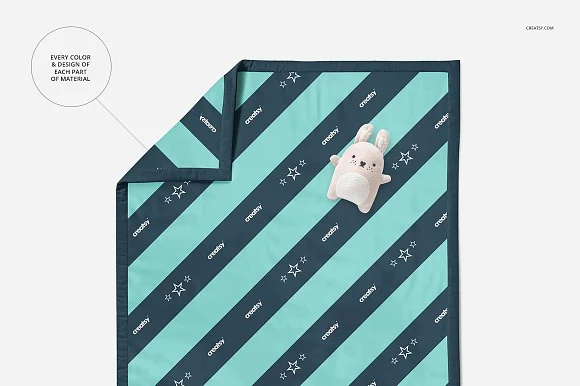 3 Baby Blanket Mockup PSD