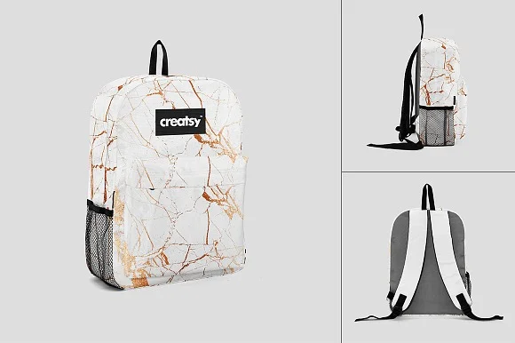 3 Backpack Mockup PSD