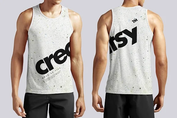 3 Gym Tank Top Mockup PSD