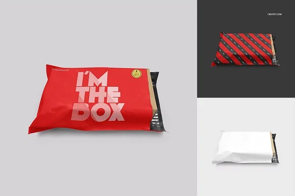 3 Mailing Bag Mockup PSD