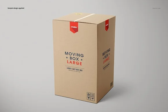 3 Moving Box Mockup PSD