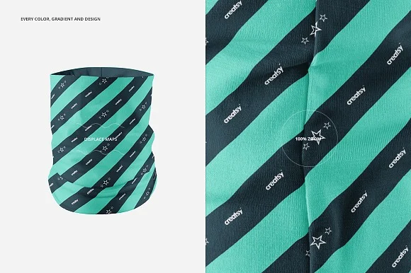 3 Neck Gaiter Mockup PSD