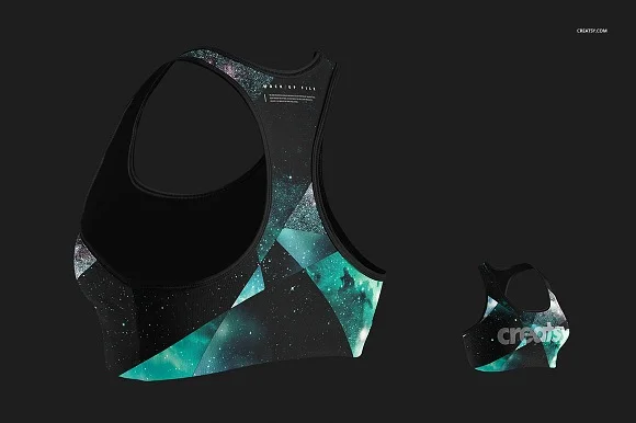 3 Sport Bra Mockup PSD