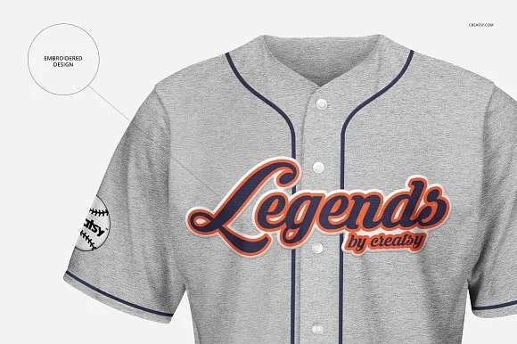 4 Baseball Jersey Mockup PSD