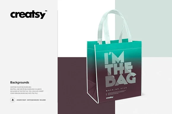 4 Canvas Bag Mockup PSD