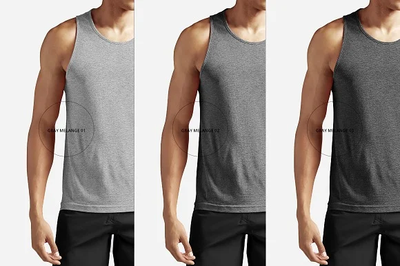 4 Gym Tank Top Mockup PSD