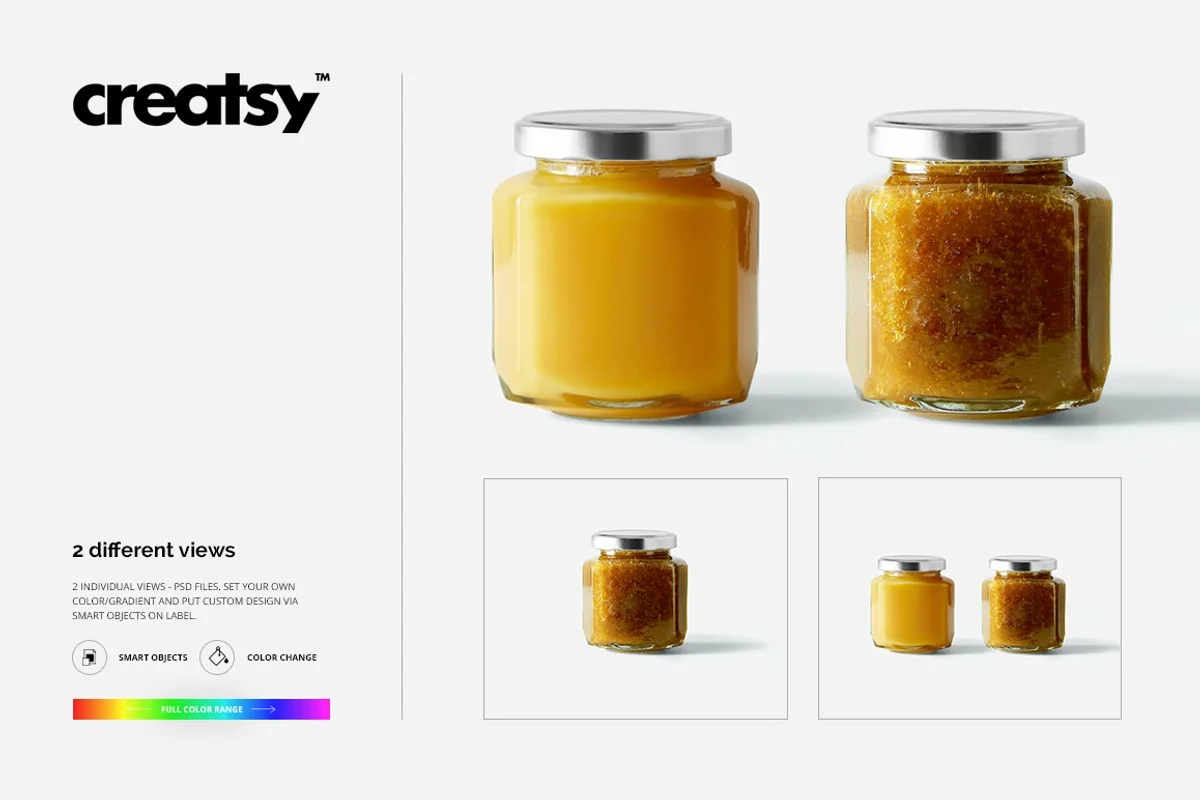 4 Jam Jar Mockups