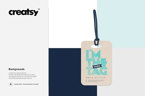 4 Luggage Diaper Tag Mockup PSD