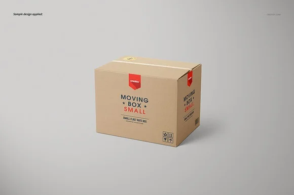 4 Moving Box Mockup PSD