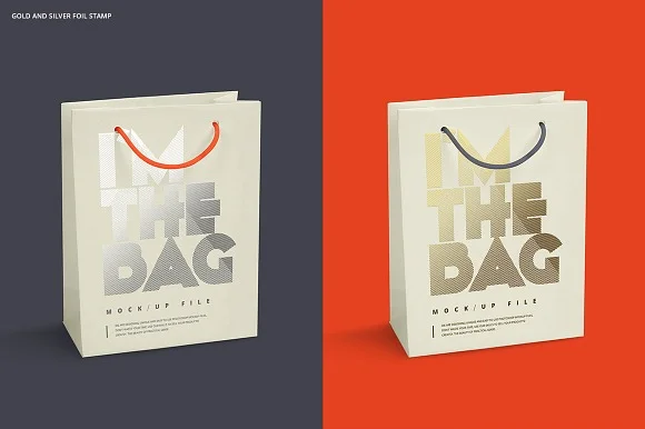 4 Paper Bag Landscape Mockup PSD