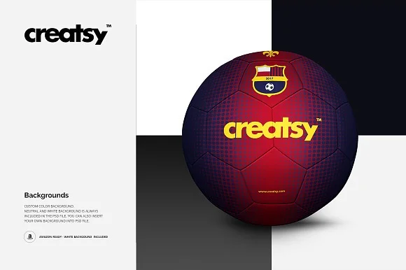 4 Soccer Ball Mockup PSD