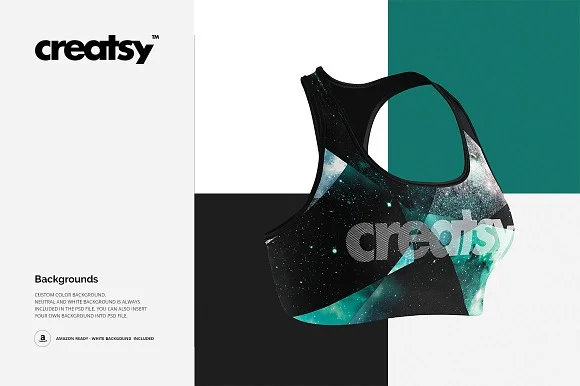 4 Sport Bra Mockup PSD