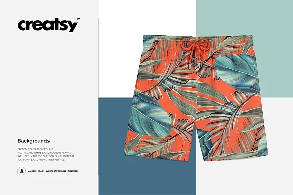 4 Swim Trunks Mockup PSD