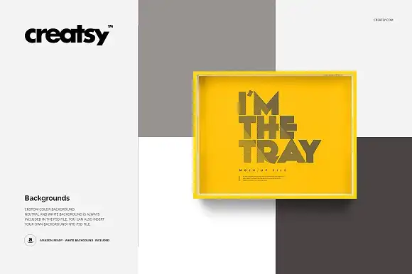 4 Tray Mockup Set PSD