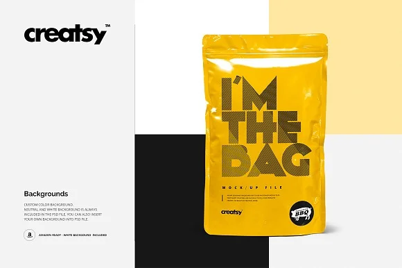 4 Zip Lock Plastic Bag Mockup PSD