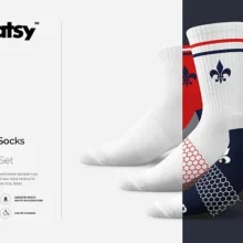 Athletic Socks Types Mockup PSD