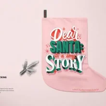 Christmas Stocking Mockup