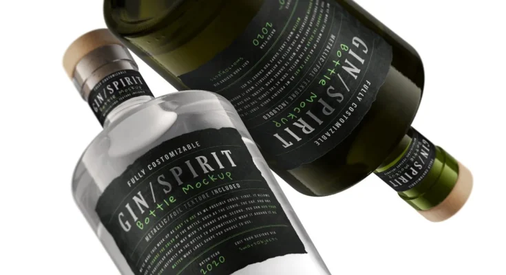 GinSpirit Bottle Mockup