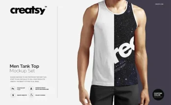 Gym Tank Top Mockup PSD