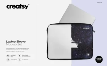 Laptop Sleeve Mockup PSD