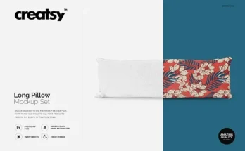 Long Pillow Mockup PSD