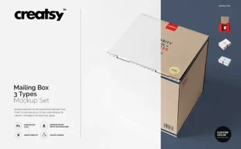 Mailing Box Mockup PSD