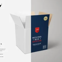 Moving Box Mockup PSD