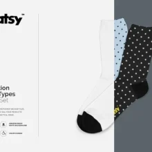 Sublimation Socks Mockup PSD