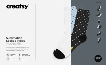 Sublimation Socks Mockup PSD