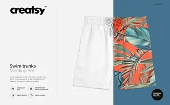 Swim Trunks Mockup PSD