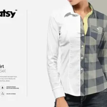 Women Dress Shirt Mockup PSD