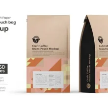 Coffee Pouch Bag Mockup