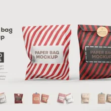 Gift Paper Bag Mockup