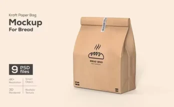 Kraft Paper Bag Mockup